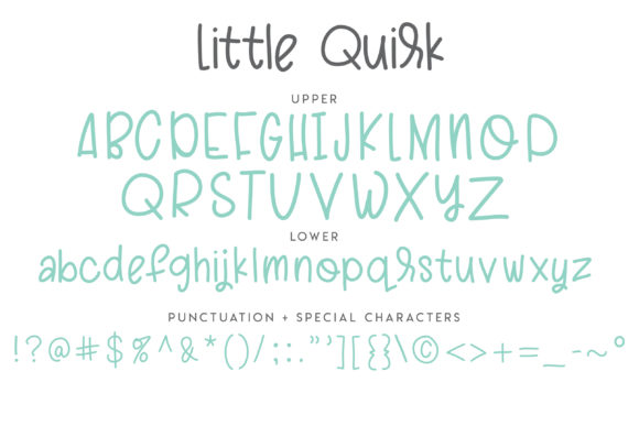 Little Quirk Font font preview - 3
