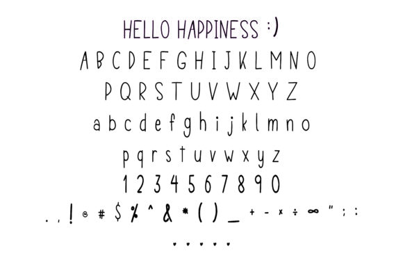 Hello Happiness Font PNG with transparent background - Preview 3