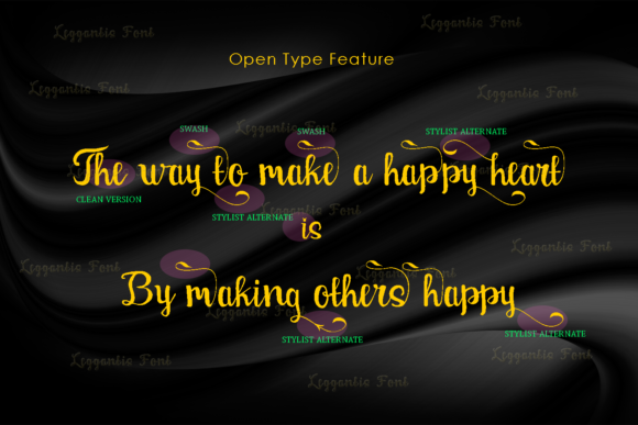Leganttis Font PNG with transparent background - Preview 6