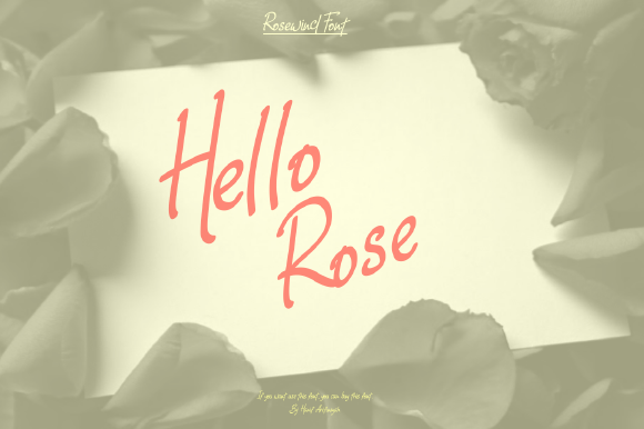 Rosewind Font PNG with transparent background - Preview 2