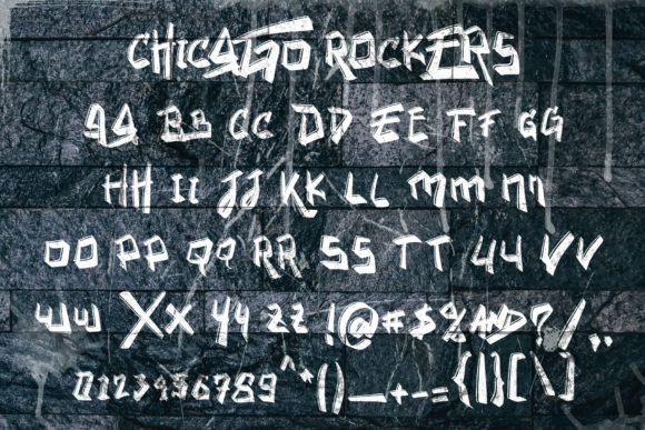 Chicago Rockers Font PNG with transparent background - Preview 4