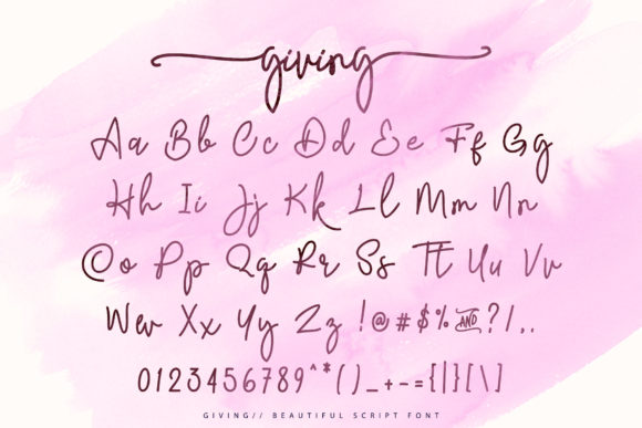 Giving Script Font - Preview 5