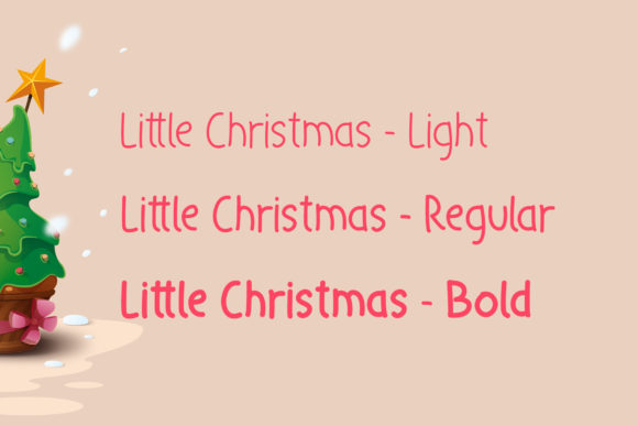 Little Christmas Font PNG with transparent background - Preview 1