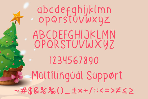 Little Christmas Font PNG with transparent background - Preview 5