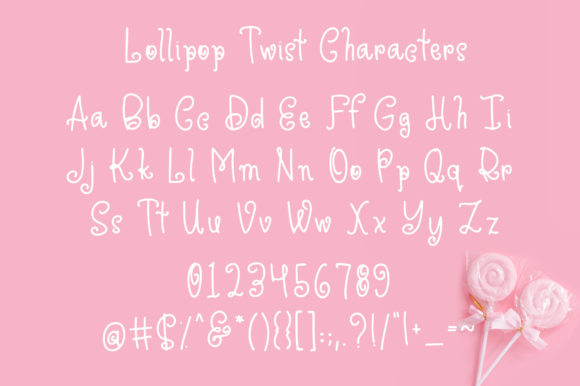 Lollipop Twist Font PNG with transparent background - Preview 4