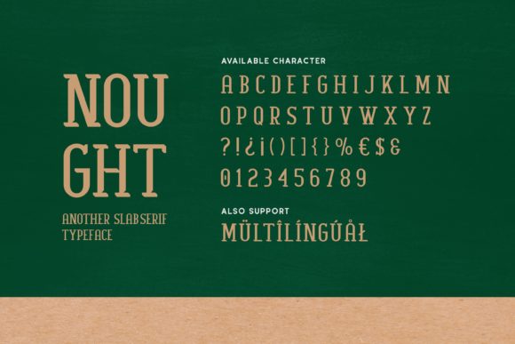 Nought Font PNG with transparent background - Preview 5