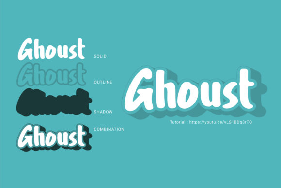 Ghoust Font PNG with transparent background - Preview 1