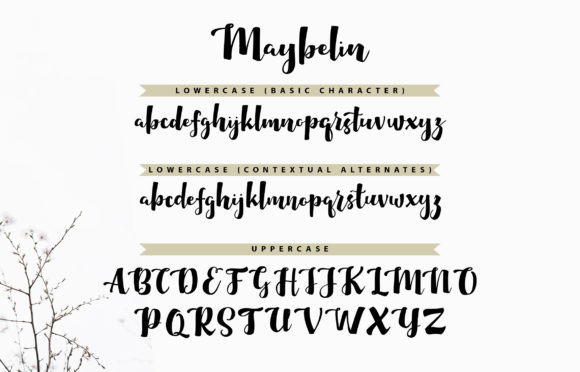 Maybelin Font PNG with transparent background - Preview 6