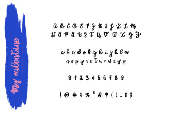 My Valentine Font PNG with transparent background - Preview 5