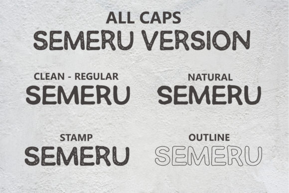 Semeru Font PNG with transparent background - Preview 1