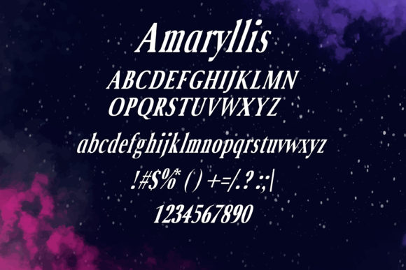 Amaryllis Font - Preview 1