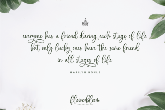 Flowerbloom Font PNG with transparent background - Preview 2