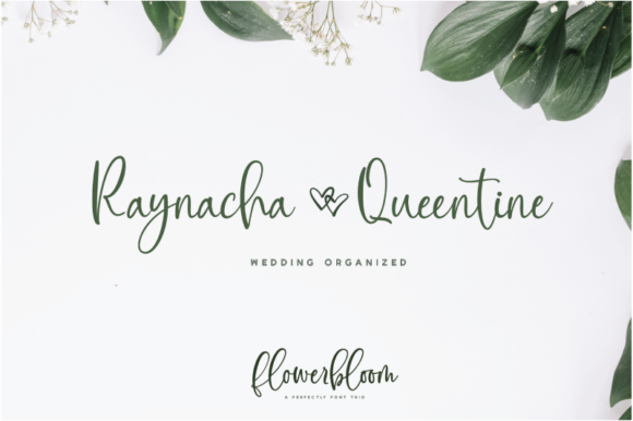 Flowerbloom Font PNG with transparent background - Preview 3