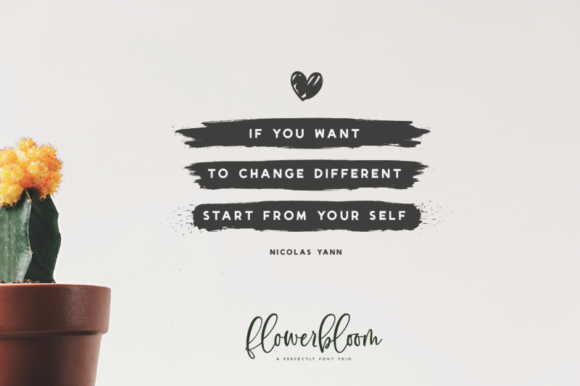 Flowerbloom Font PNG with transparent background - Preview 4
