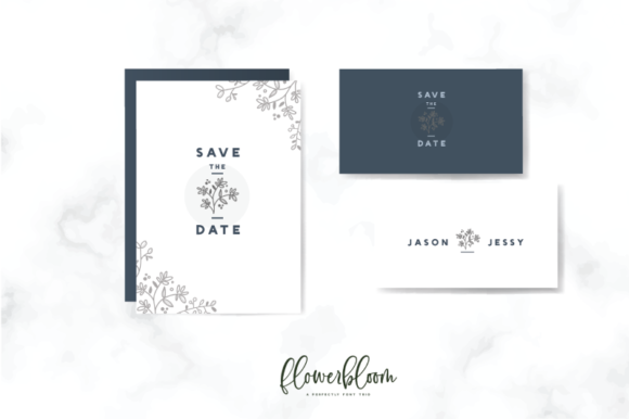 Flowerbloom Font PNG with transparent background - Preview 5