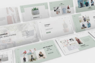 Preview of Hemnes Lookbook Powerpoint Template fashion presentation template