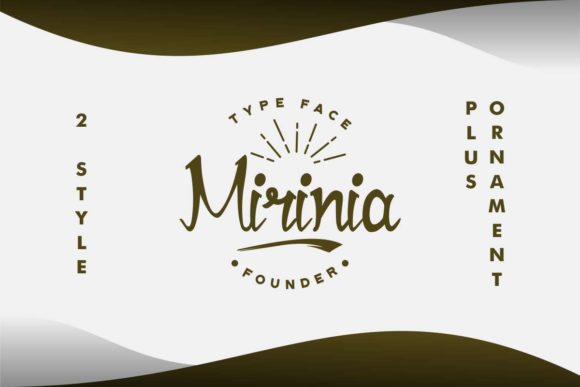 Mirinia Font PNG with transparent background - Preview 1