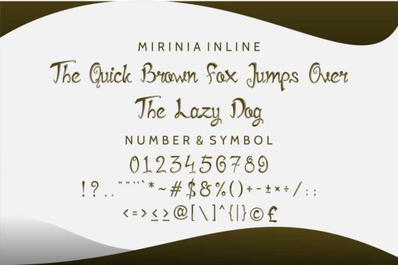 Mirinia Font PNG with transparent background - Preview 4