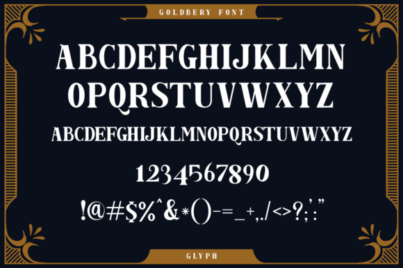Goldbery Font - Preview 1