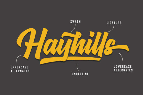 Hayhills Font PNG with transparent background - Preview 1