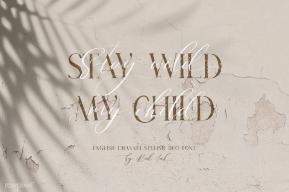 English Channel Duo Font PNG with transparent background - Preview 3