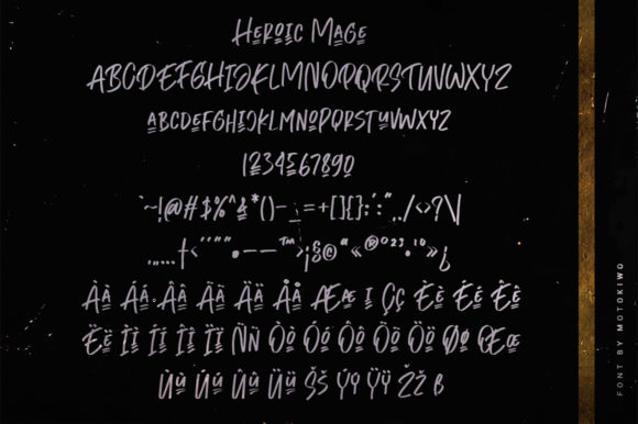 Heroic Mage Font PNG with transparent background - Preview 3