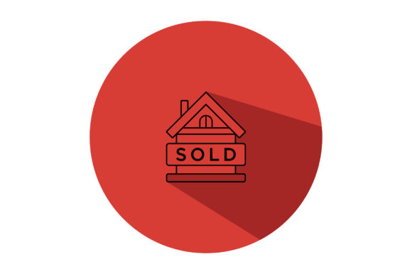 Sold House Line Art Vector Icon Graphic by riduwanmolla · Creative Fabrica
