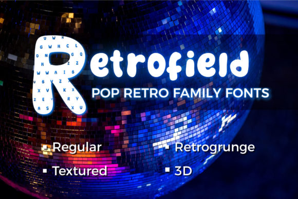 Retrofield Display Font By Mightyfire