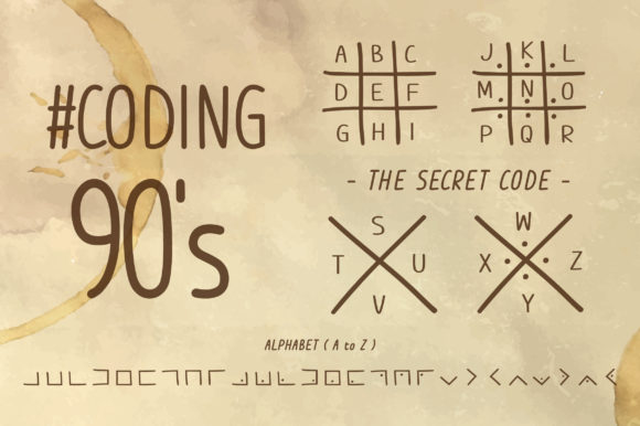 Secretcode Font PNG with transparent background - Preview 1