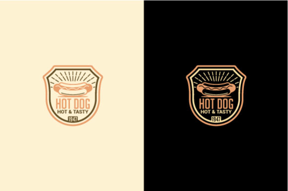 Retro-Food Bike Logo Badge
