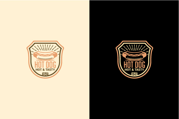 Retro-Food Bike Logo Badge