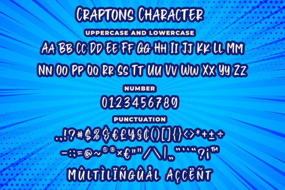 Craptons Font PNG with transparent background - Preview 2