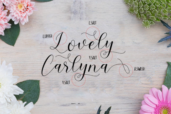 Lovely Carlyna Font PNG with transparent background - Preview 1
