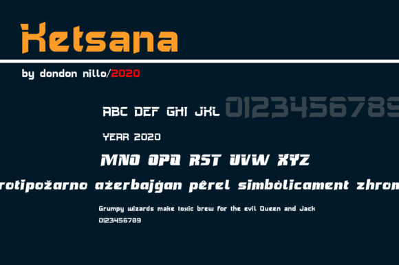 Ketsana Font PNG with transparent background - Preview 2