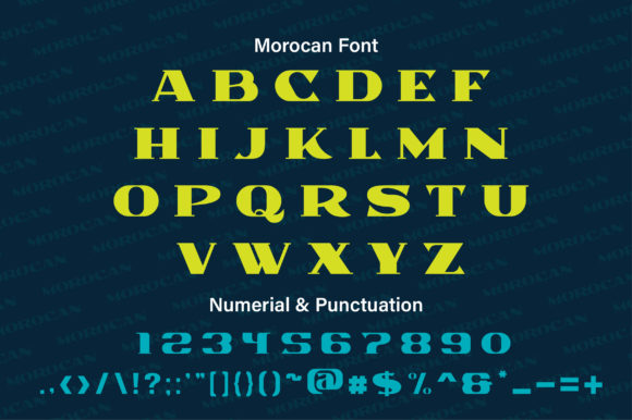 Morocan Font PNG with transparent background - Preview 1