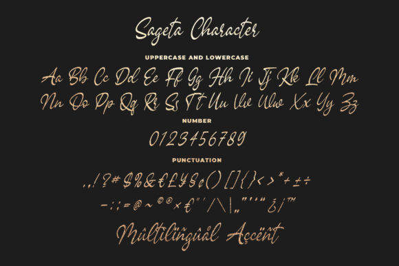Sageta Font PNG with transparent background - Preview 5