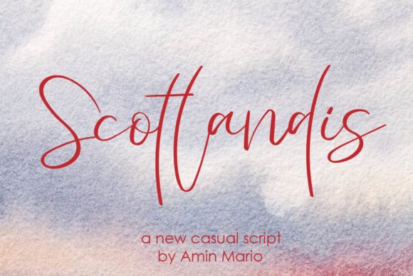 Scotlandis Script & Handwritten Font By aminmario