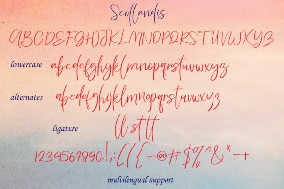 Scotlandis Font font preview - 6