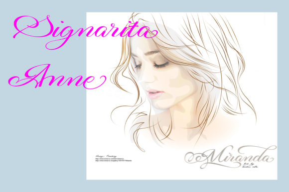 Signarita Anne Font PNG with transparent background - Preview 1