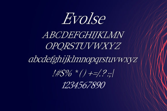 Evolse Font - Preview 1