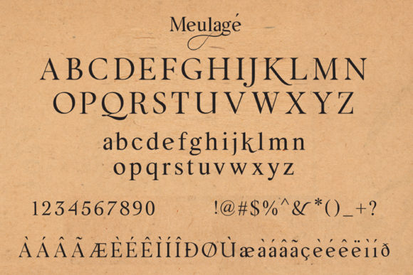 Meulage Font PNG with transparent background - Preview 1