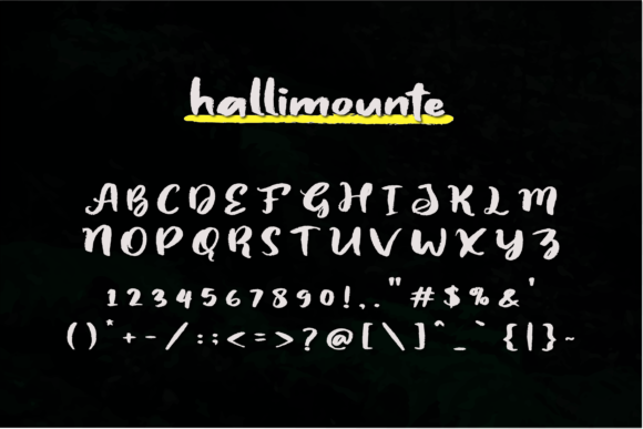 Hallimounte Font PNG with transparent background - Preview 2