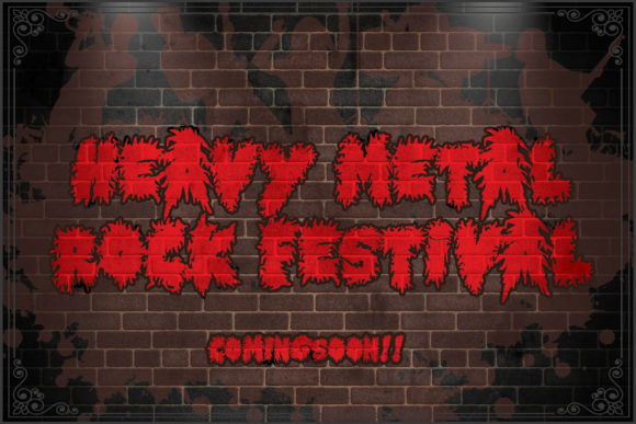 Horror Metal Font PNG with transparent background - Preview 2