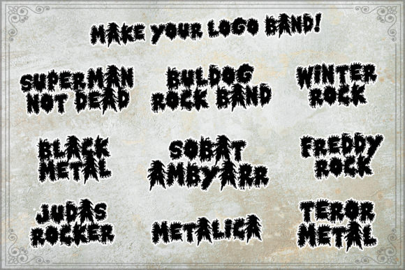 Horror Metal Font PNG with transparent background - Preview 6