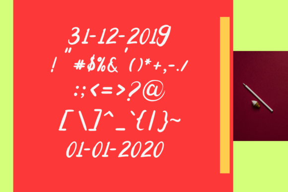 I Love January Font PNG with transparent background - Preview 6