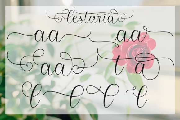 Lestaria Font PNG with transparent background - Preview 3