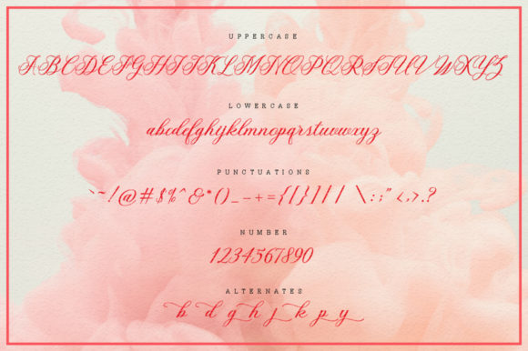 Milania Font PNG with transparent background - Preview 4