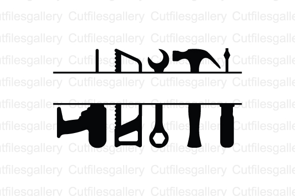 Tool Spilt Monogram Graphic by cutfilesgallery · Creative Fabrica