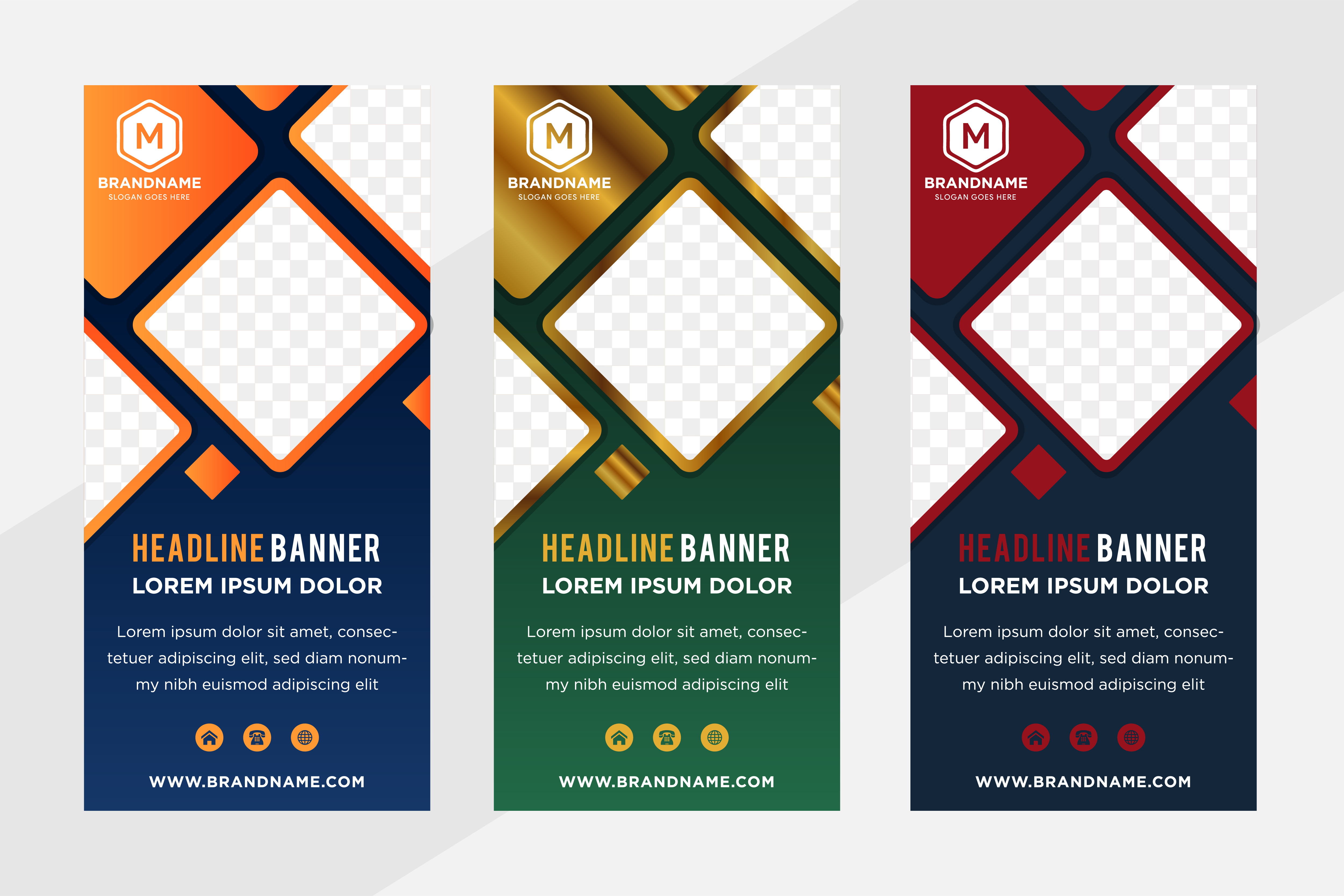 Vertical Banner Gradient Color Graphic by noory.shopper · Creative Fabrica