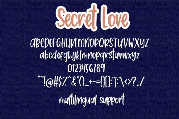 Secret Love Font font preview - 6
